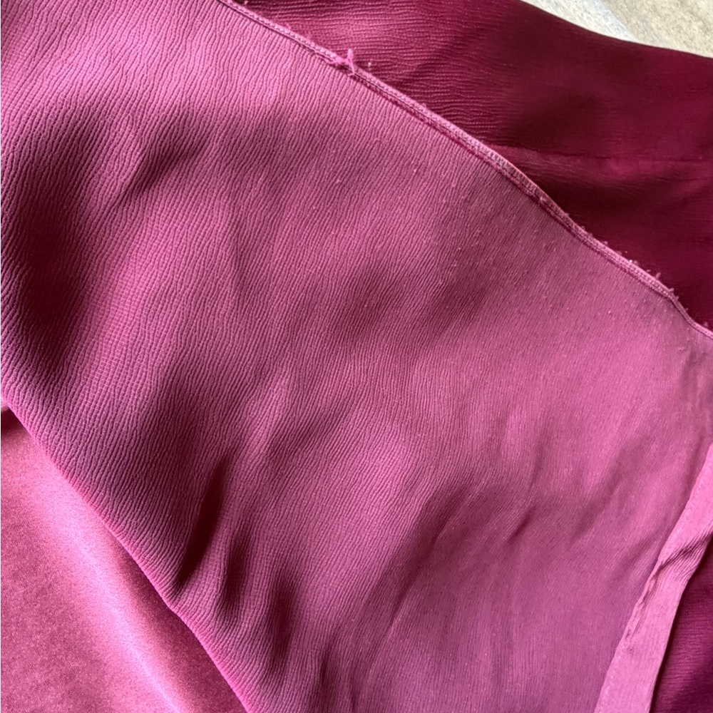 One-Shoulder Burgundy Maxi Dress with Long Sleeve - Picture 9 of 16